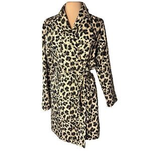 Esmara by Heidi Klum Sz 8 Woman’s Leopard Light Trench Coat Belt Belted NICE